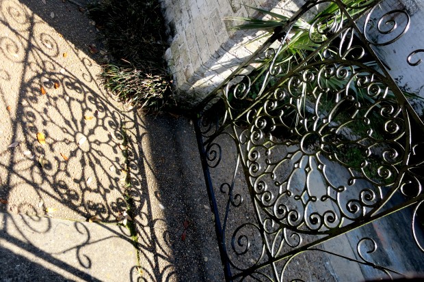 gate with shadows